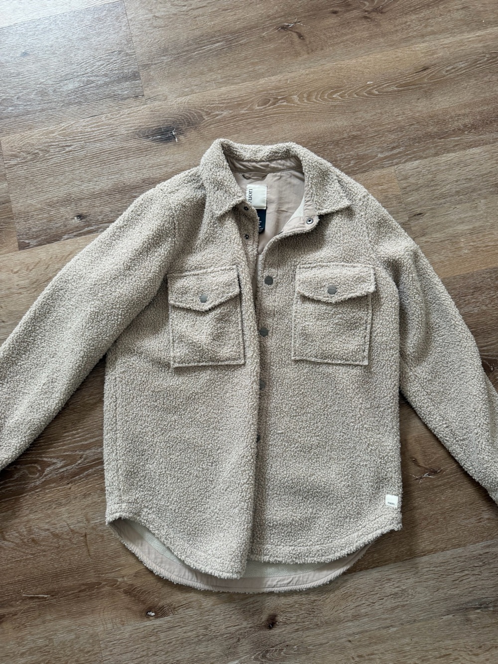 Vuori Light Beige Jacket with Branded Label